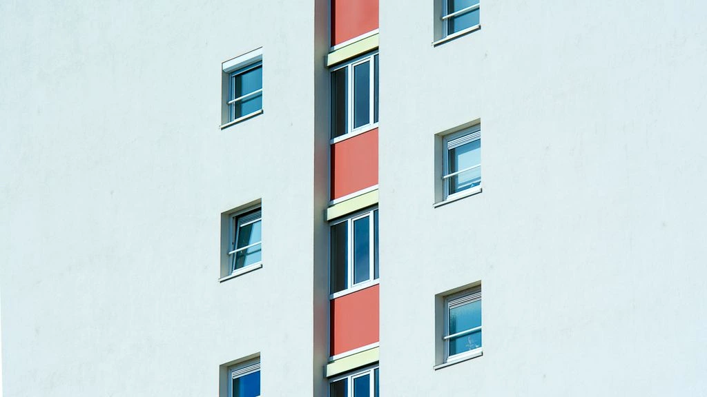 Completed multi-family residential brick facade