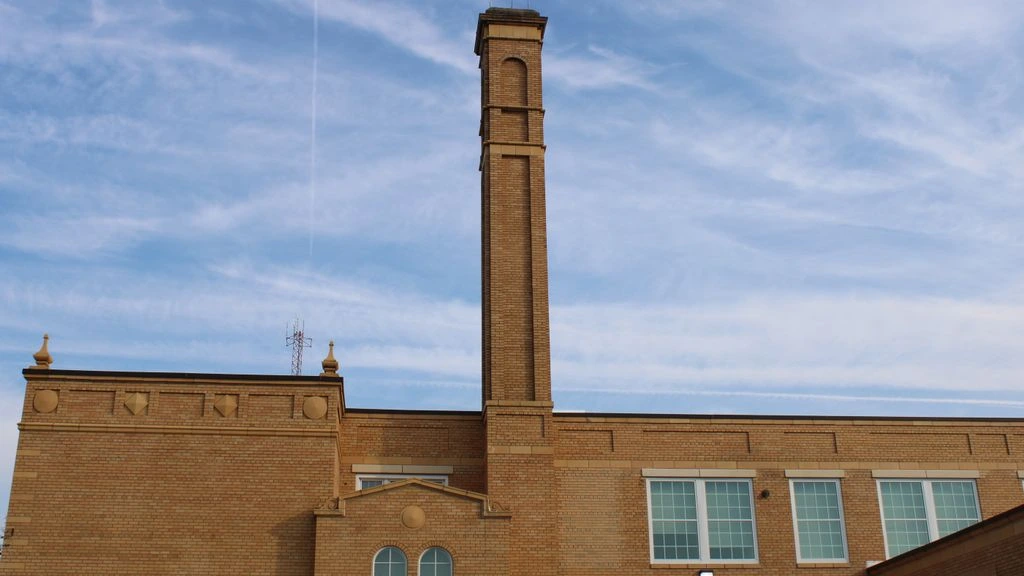 Completed school masonry facade